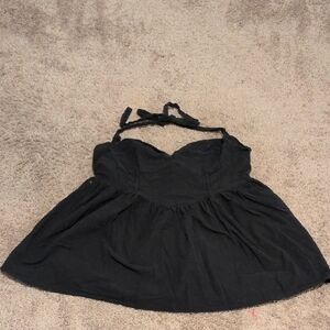 Elegant Black Halter Dress